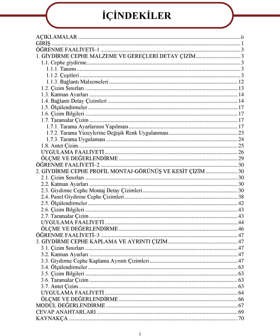 .. 17 1.7.2. Tarama Yüzeylerine DeğiĢik Renk Uygulanması... 23 1.7.3. Tarama Uygulaması... 24 1.8. Antet Çizim... 25 UYGULAMA FAALĠYETĠ... 26 ÖLÇME VE DEĞERLENDĠRME... 29 ÖĞRENME FAALĠYETĠ 2... 30 2.