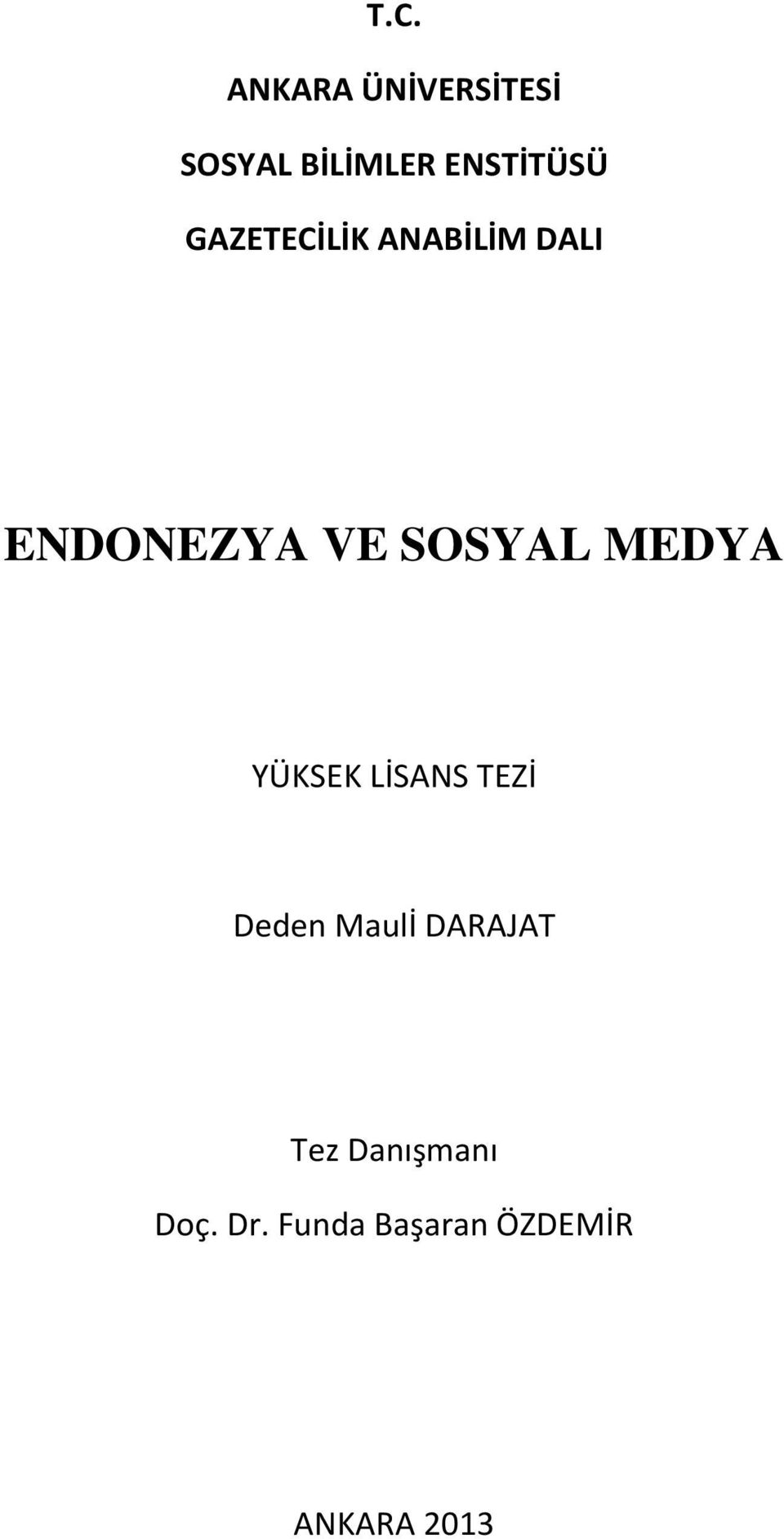 SOSYAL MEDYA YÜKSEK LİSANS TEZİ Deden Maulİ