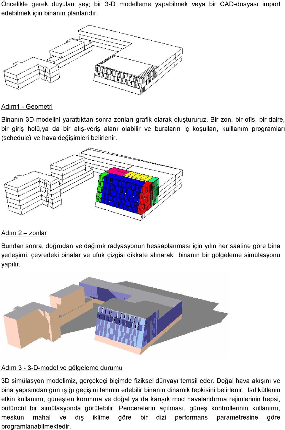 Bir zon, bir ofis, bir daire, bir giriş holü,ya da bir alış-veriş alanı olabilir ve buraların iç koşulları, kulllanım programları (schedule) ve hava değişimleri belirlenir.