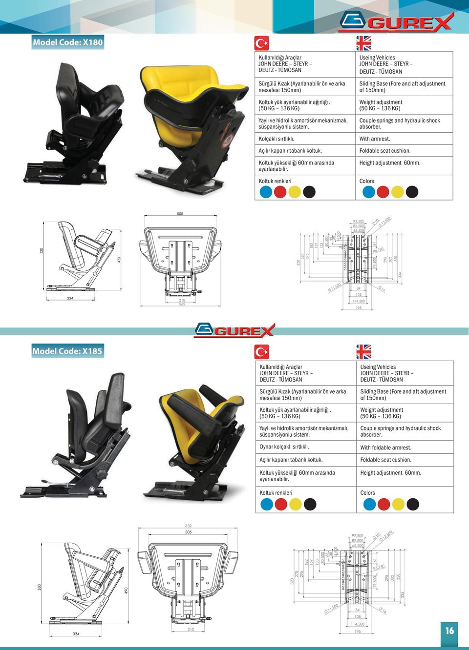 530 1 0,500 3 9,500,500 1,500 470 70 30 56 4 5 Model Code: X15 Oynar kolçaklı