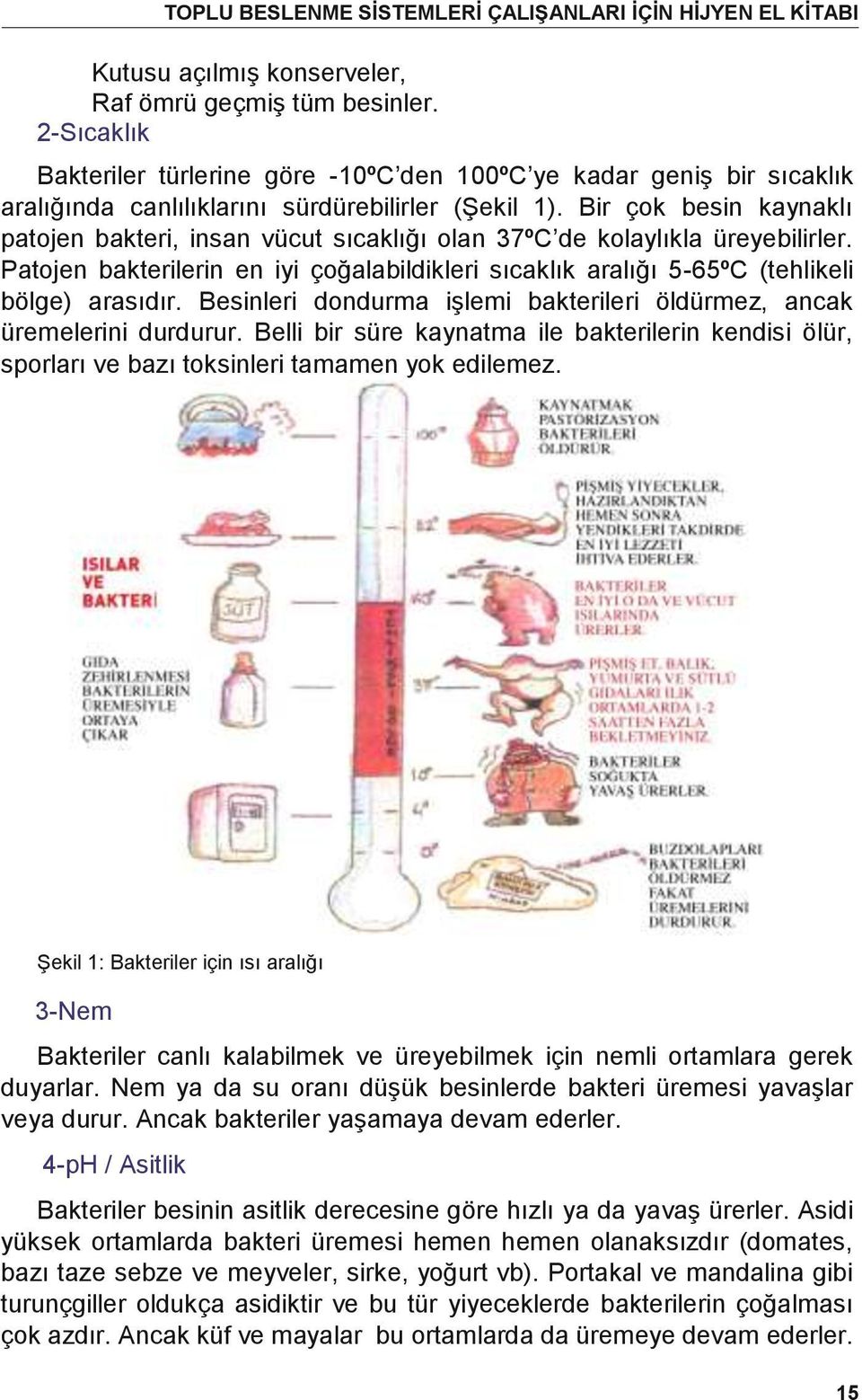 Besinleri dondurma işlemi bakterileri öldürmez, ancak üremelerini durdurur. Belli bir süre kaynatma ile bakterilerin kendisi ölür, sporları ve bazı toksinleri tamamen yok edilemez.