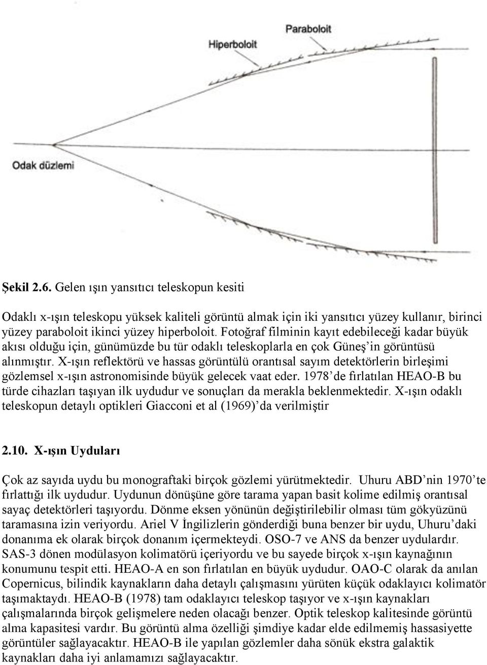 X-ışın reflektörü ve hassas görüntülü orantısal sayım detektörlerin birleşimi gözlemsel x-ışın astronomisinde büyük gelecek vaat eder.