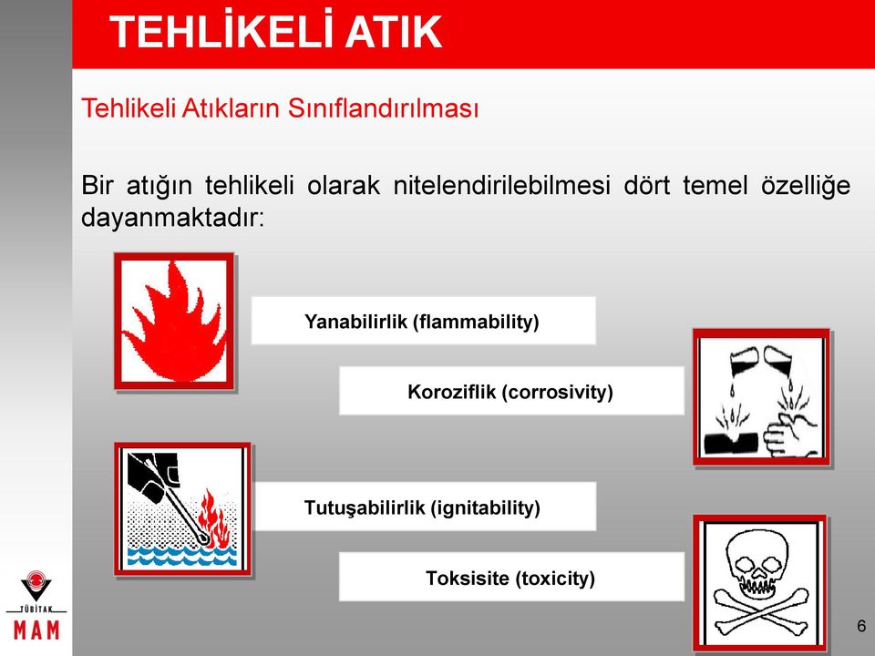 özelliğe dayanmaktadır: Yanabilirlik (flammability)