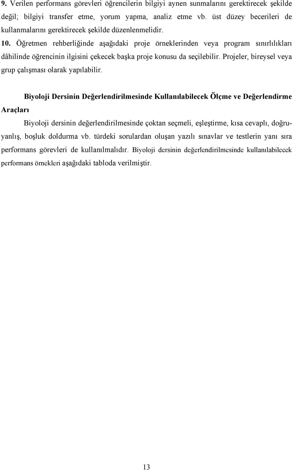 Öğretmen rehberliğinde aşağıdaki proje örneklerinden veya program sınırlılıkları dâhilinde öğrencinin ilgisini çekecek başka proje konusu da seçilebilir.