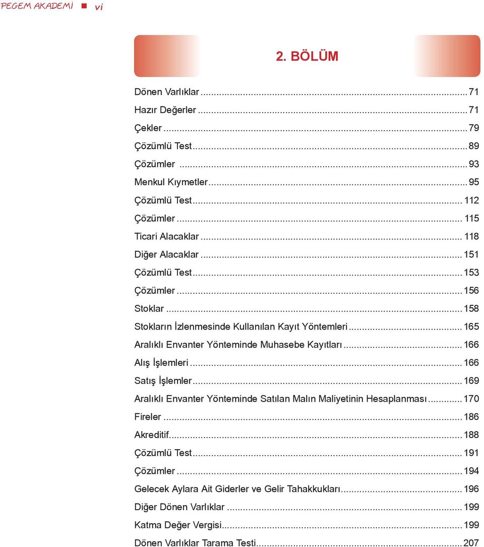 ..165 Aralıklı Envanter Yönteminde Muhasebe Kayıtları...166 Alış İşlemleri...166 Satış İşlemler...169 Aralıklı Envanter Yönteminde Satılan Malın Maliyetinin Hesaplanması.