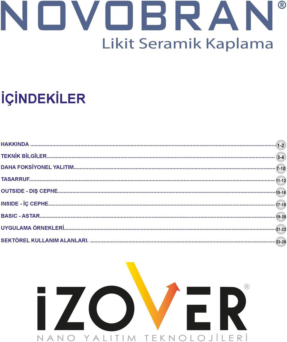 .. 11-12 OUTSIDE - DIŞ CEPHE... 15-16 INSIDE - İÇ CEPHE.