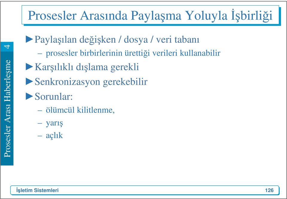 ürettiği verileri kullanabilir Karşılıklı dışlama gerekli