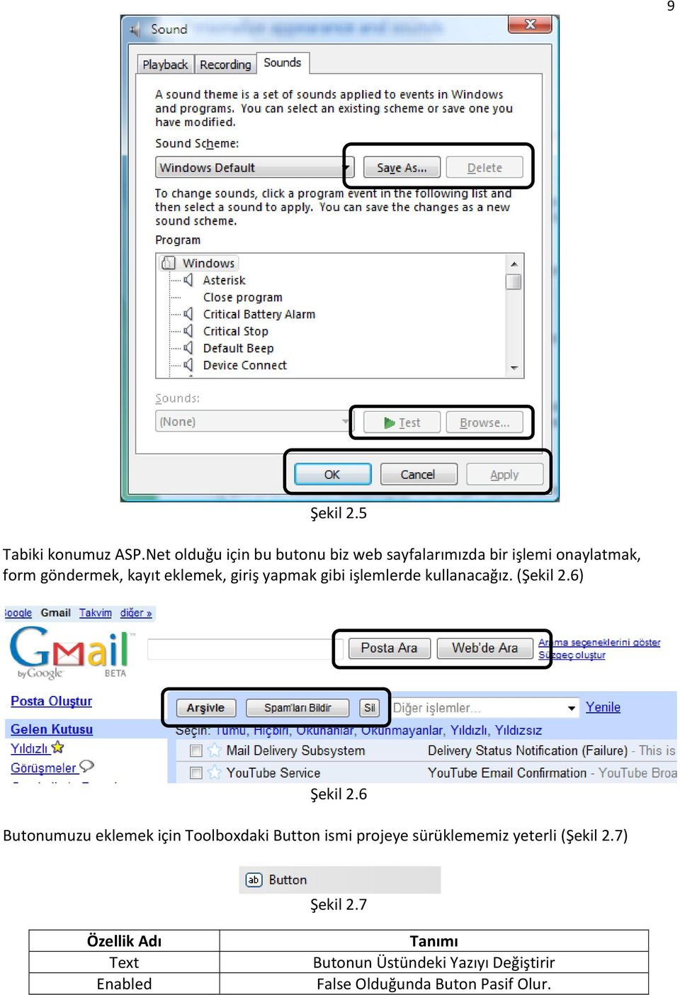 eklemek, giriş yapmak gibi işlemlerde kullanacağız. (Şekil 2.6) Şekil 2.