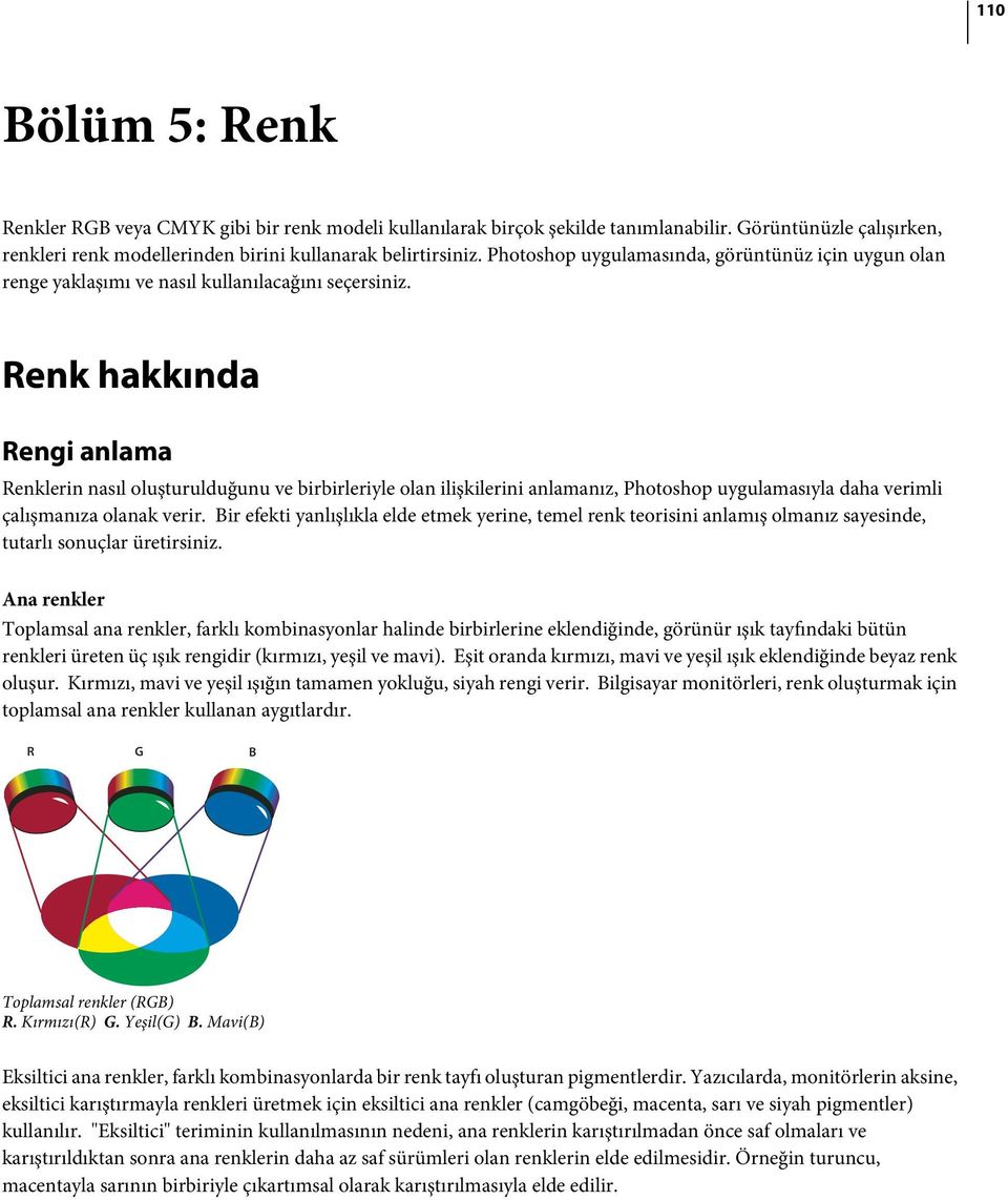 hakkında Rengi anlama lerin nasıl oluşturulduğunu ve birbirleriyle olan ilişkilerini anlamanız, Photoshop uygulamasıyla daha verimli çalışmanıza olanak verir.