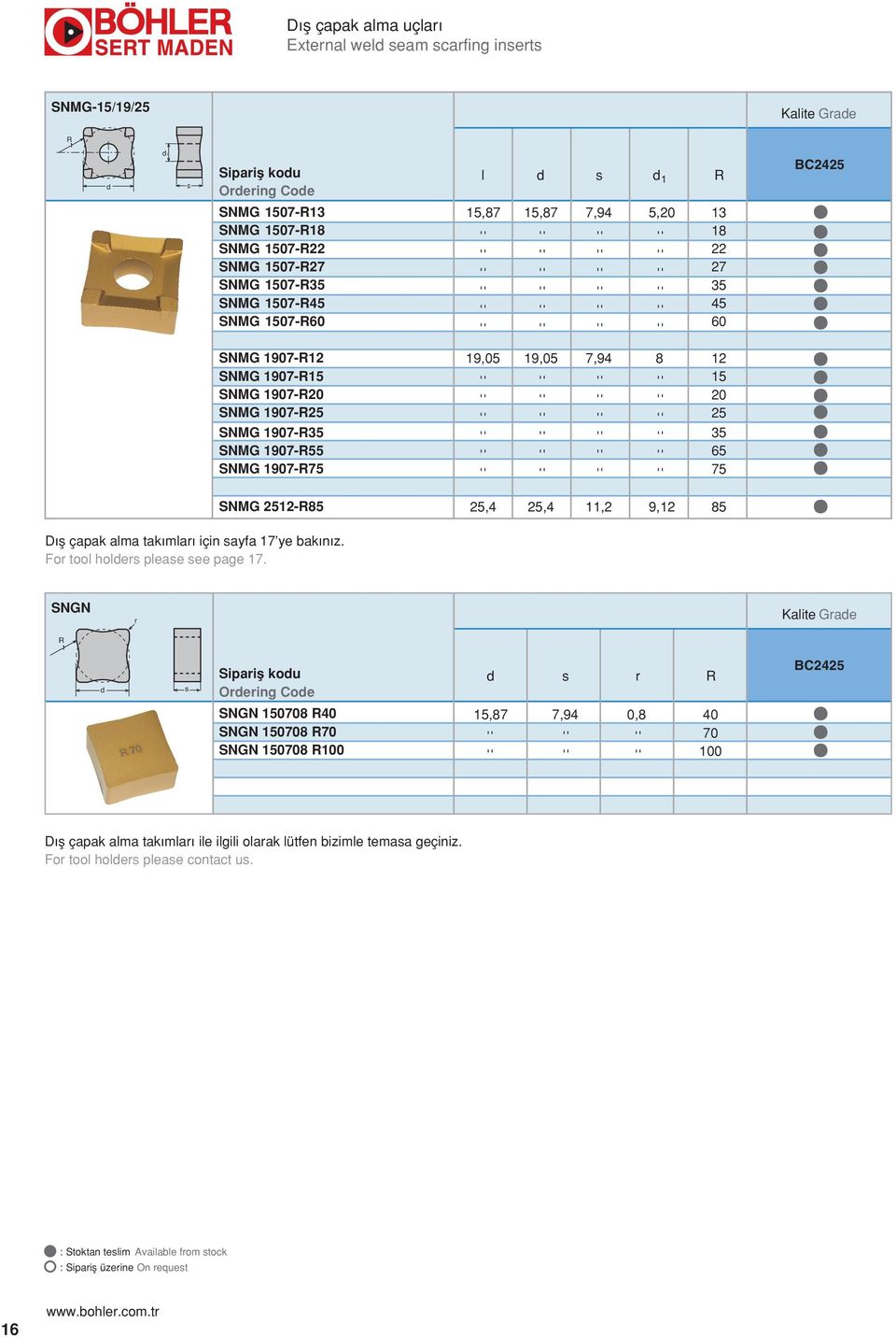 17 ye bak n z. For tool holder pleae ee page 17.