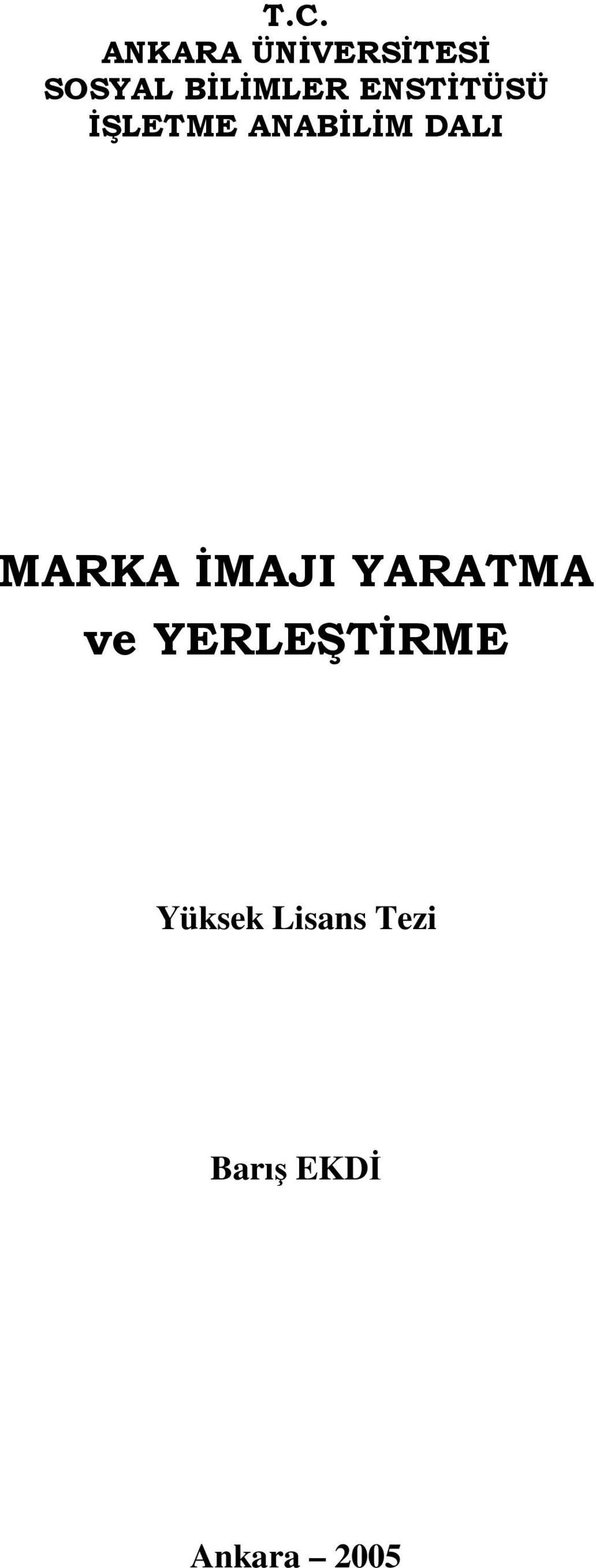 DALI MARKA İMAJI YARATMA ve