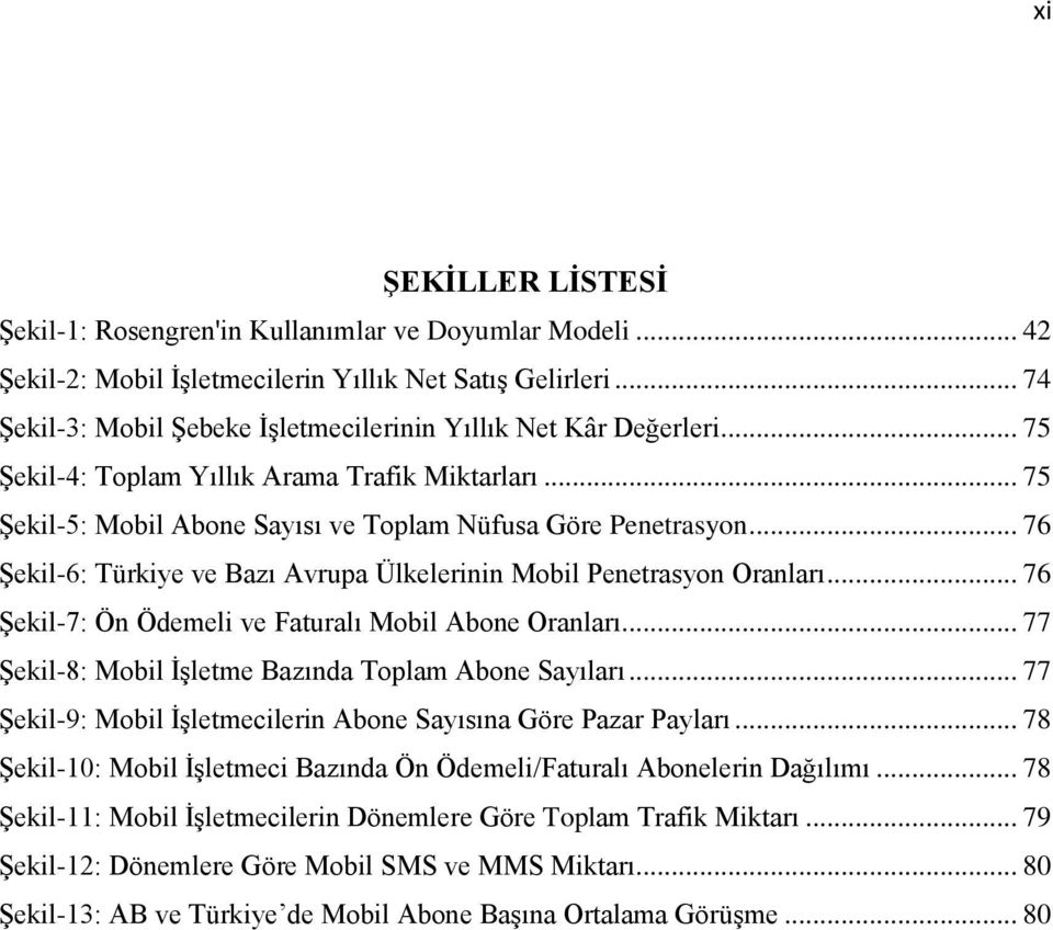 .. 76 Şekil-6: Türkiye ve Bazı Avrupa Ülkelerinin Mobil Penetrasyon Oranları... 76 Şekil-7: Ön Ödemeli ve Faturalı Mobil Abone Oranları... 77 Şekil-8: Mobil İşletme Bazında Toplam Abone Sayıları.