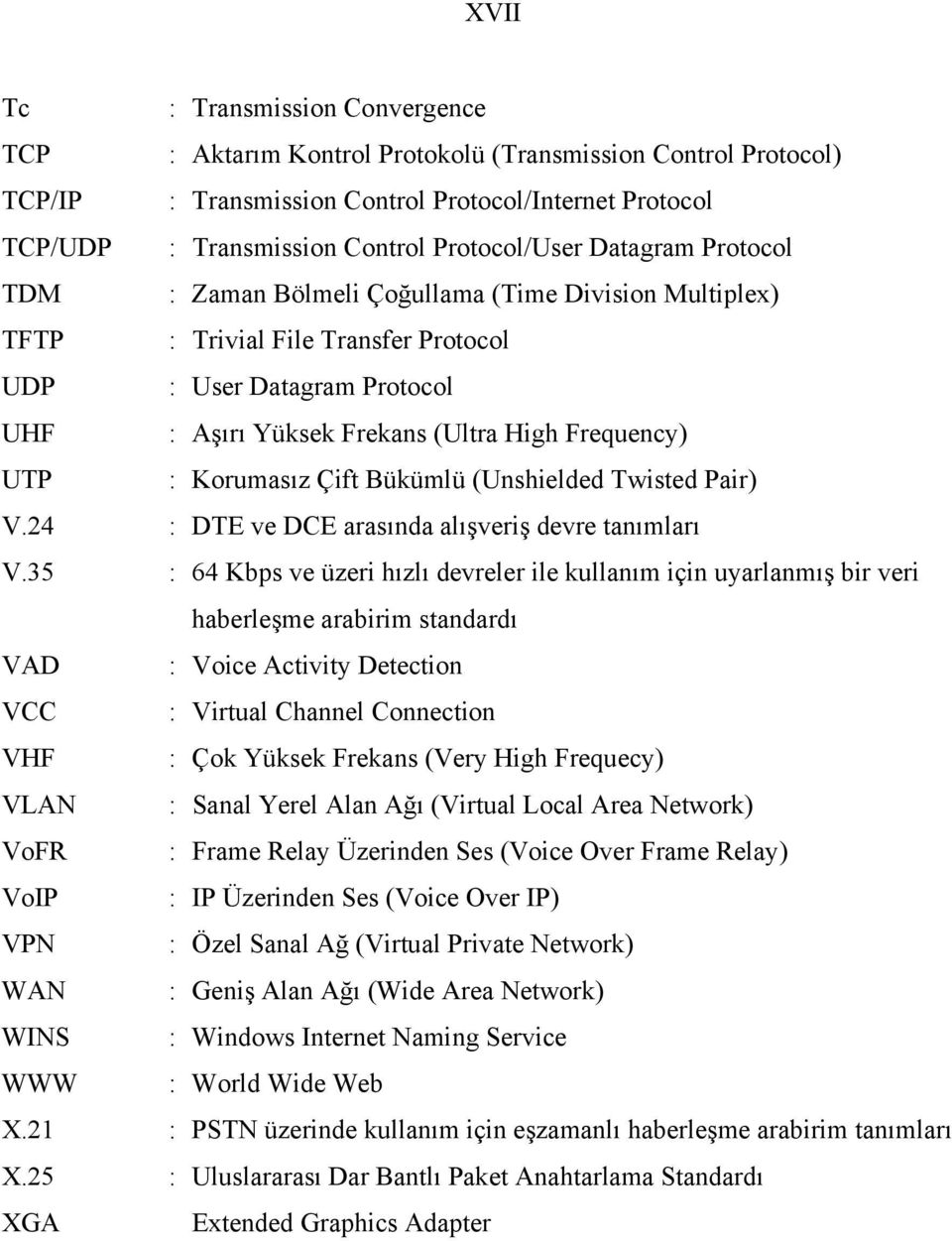 Frequency) UTP : Korumasız Çift Bükümlü (Unshielded Twisted Pair) V.24 : DTE ve DCE arasında alışveriş devre tanımları V.