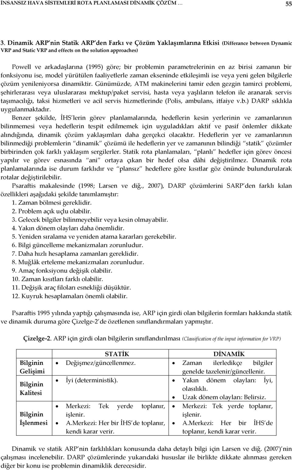 parametrelerinin en az birisi zamanın bir fonksiyonu ise, model yürütülen faaliyetlerle zaman ekseninde etkileşimli ise veya yeni gelen bilgilerle çözüm yenileniyorsa dinamiktir.