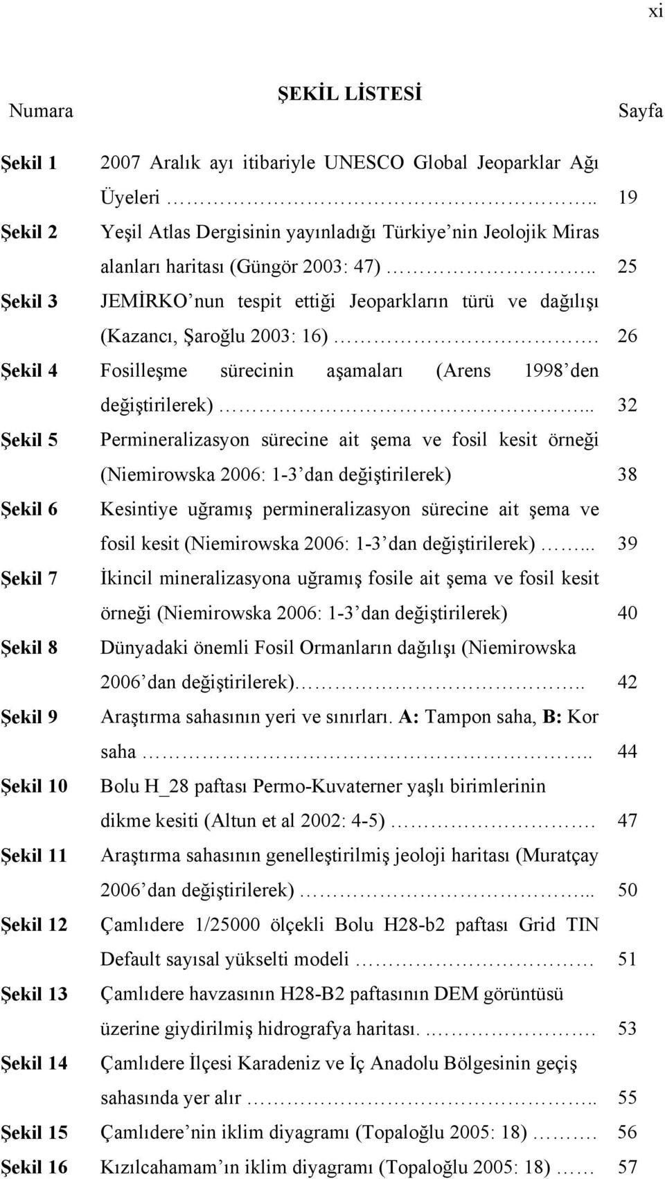 . 25 Şekil 3 JEMİRKO nun tespit ettiği Jeoparkların türü ve dağılışı (Kazancı, Şaroğlu 2003: 16). 26 Şekil 4 Fosilleşme sürecinin aşamaları (Arens 1998 den değiştirilerek).