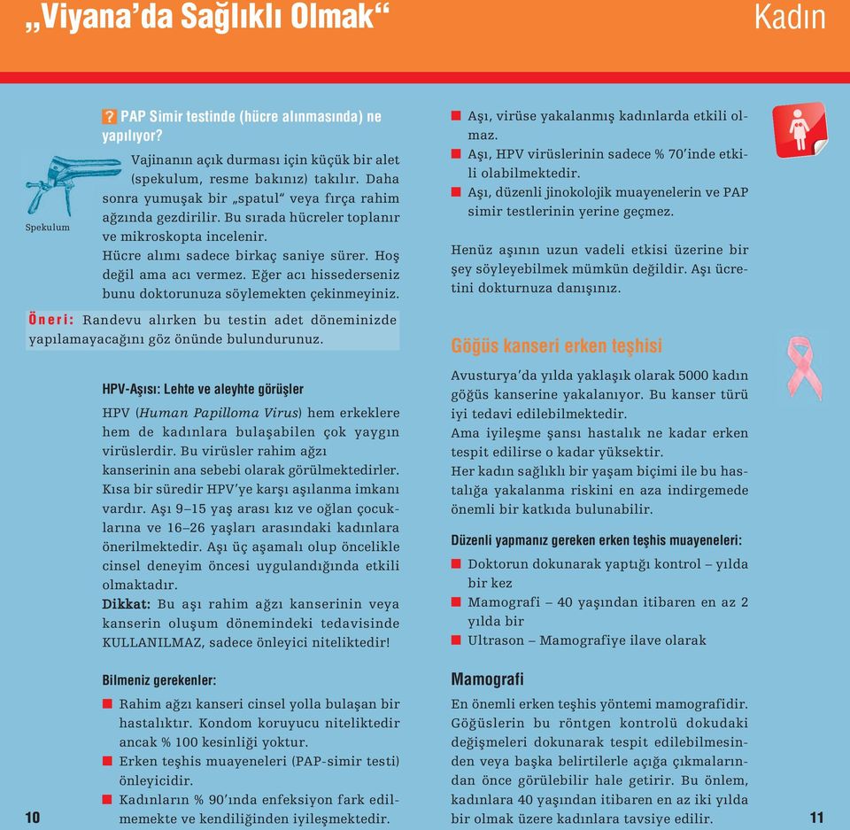 sonra yumuƒak bir spatul veya fırça rahim n Aƒı, düzenli jinokolojik muayenelerin ve PAP a zında gezdirilir. Bu sırada hücreler toplanır simir testlerinin yerine geçmez. ve mi kro skopta incelenir.