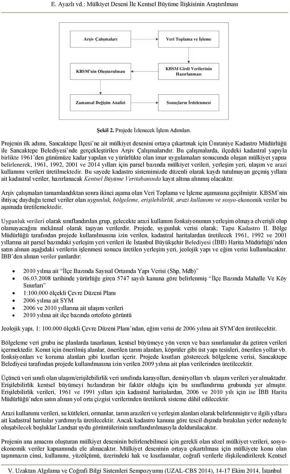 Bu çalışmalarda, ilçedeki kadastral yapıyla birlikte 1961 den günümüze kadar yapılan ve yürürlükte olan imar uygulamaları sonucunda oluşan mülkiyet yapısı belirlenerek, 1961, 1992, 2001 ve 2014