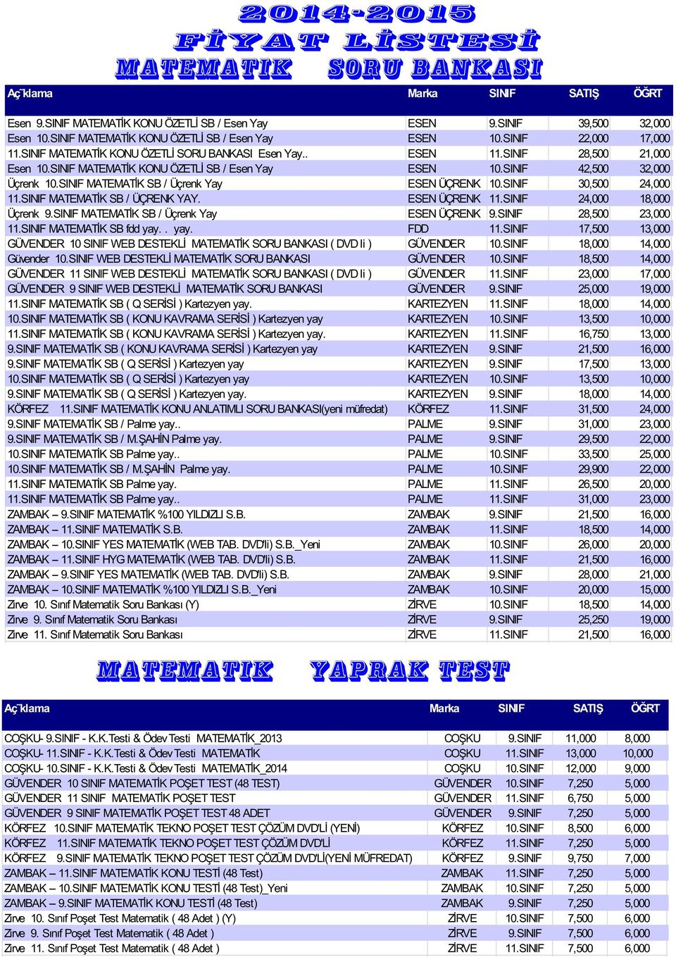 ÜÇRENK Üçrenk MATEMATİK SB / Üçrenk Yay ÜÇRENK 28,500 2 MATEMATİK SB fdd yay.