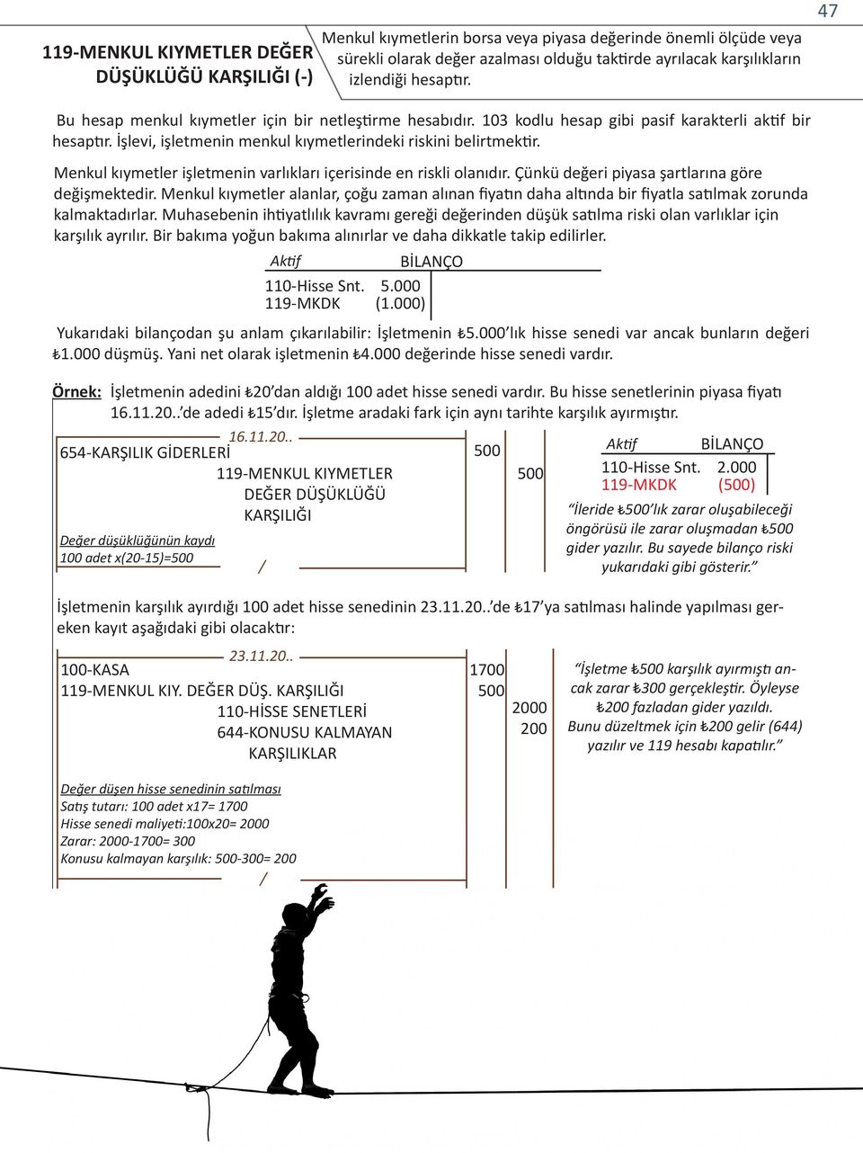 Menkul kıymetler işletmenin varlıkları içerisinde en riskli olanıdır. Çünkü değeri piyasa şartlarına göre değişmektedir.