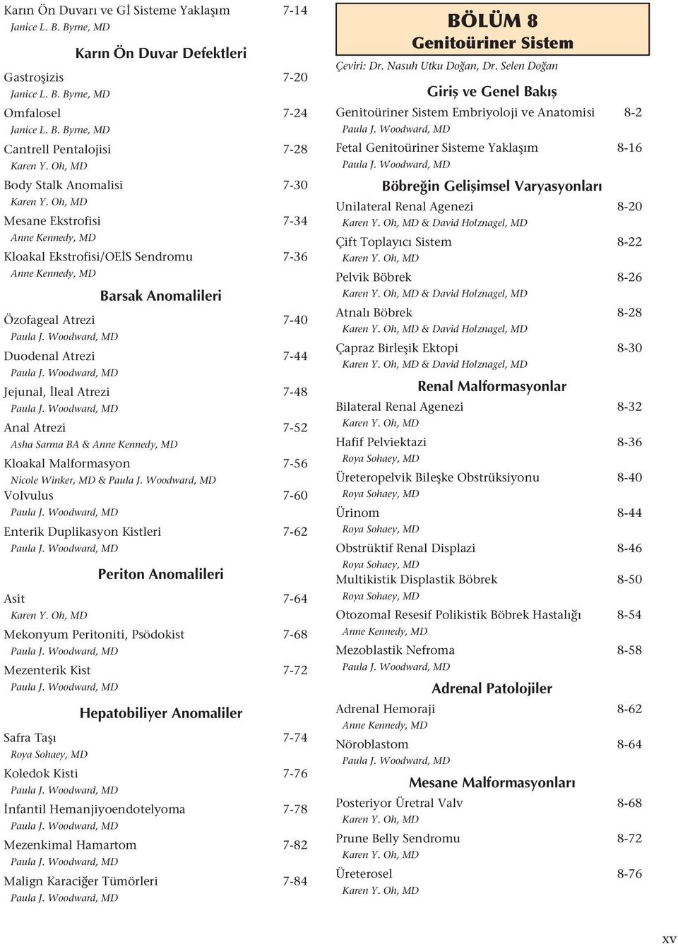 Woodward, MD Duodenal Atrezi 7-44 Paula J. Woodward, MD Jejunal, leal Atrezi 7-48 Paula J. Woodward, MD Anal Atrezi 7-52 Asha Sarma BA & Kloakal Malformasyon 7-56 Nicole Winker, MD & Paula J.