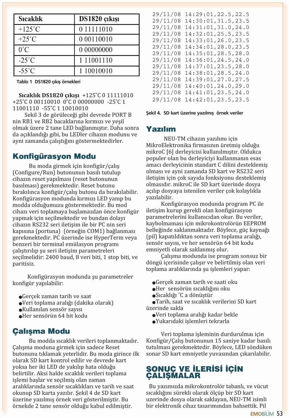 Konfigürasyon Modu Bu moda girmek için kon igür/çalış (Con igure/run) butonunun basılı tutulup cihazın reset yapılması (reset butonunun basılması) gerekmektedir.