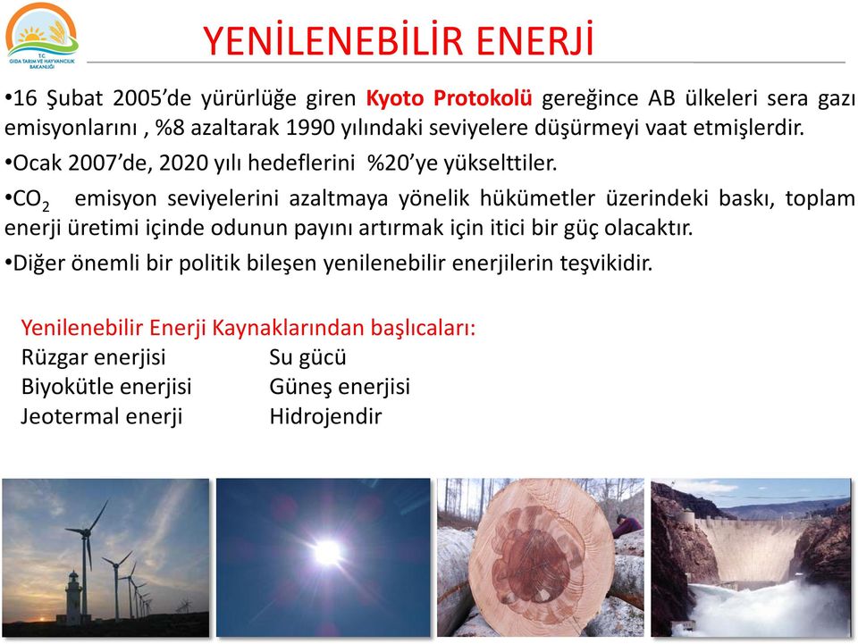 CO 2 emisyon seviyelerini azaltmaya yönelik hükümetler üzerindeki baskı, toplam enerji üretimi içinde odunun payını artırmak için itici bir güç olacaktır.