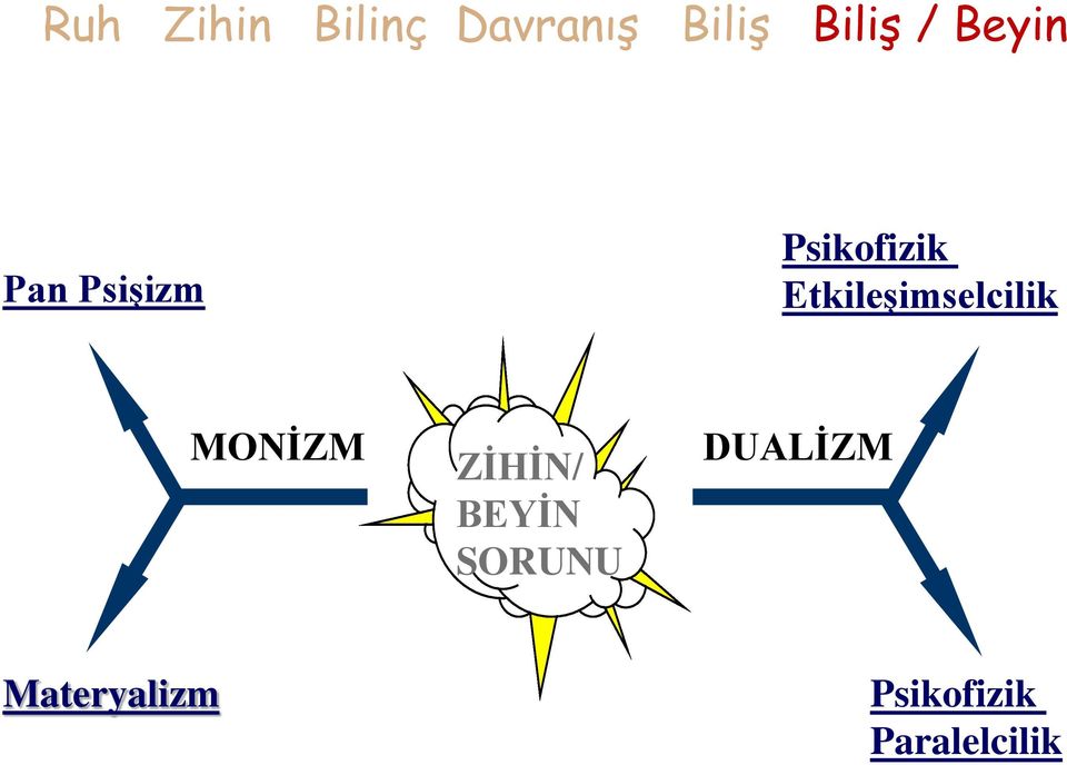 Etkileşimselcilik MONİZM ZİHİN/ BEYİN