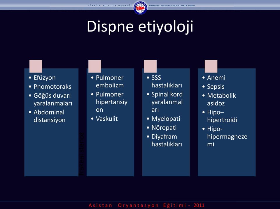 Pulmoner hipertansiy on Vaskulit SSS hastalıkları Spinal kord yaralanmal arı Myelopati