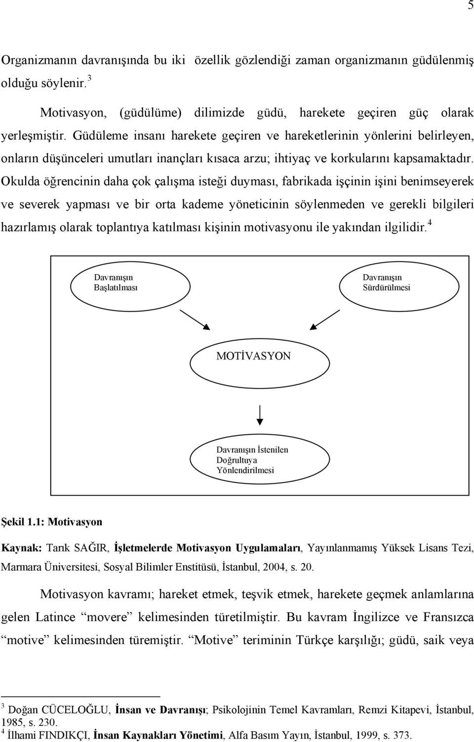 Okulda öğrencinin daha çok çalışma isteği duyması, fabrikada işçinin işini benimseyerek ve severek yapması ve bir orta kademe yöneticinin söylenmeden ve gerekli bilgileri hazırlamış olarak toplantıya