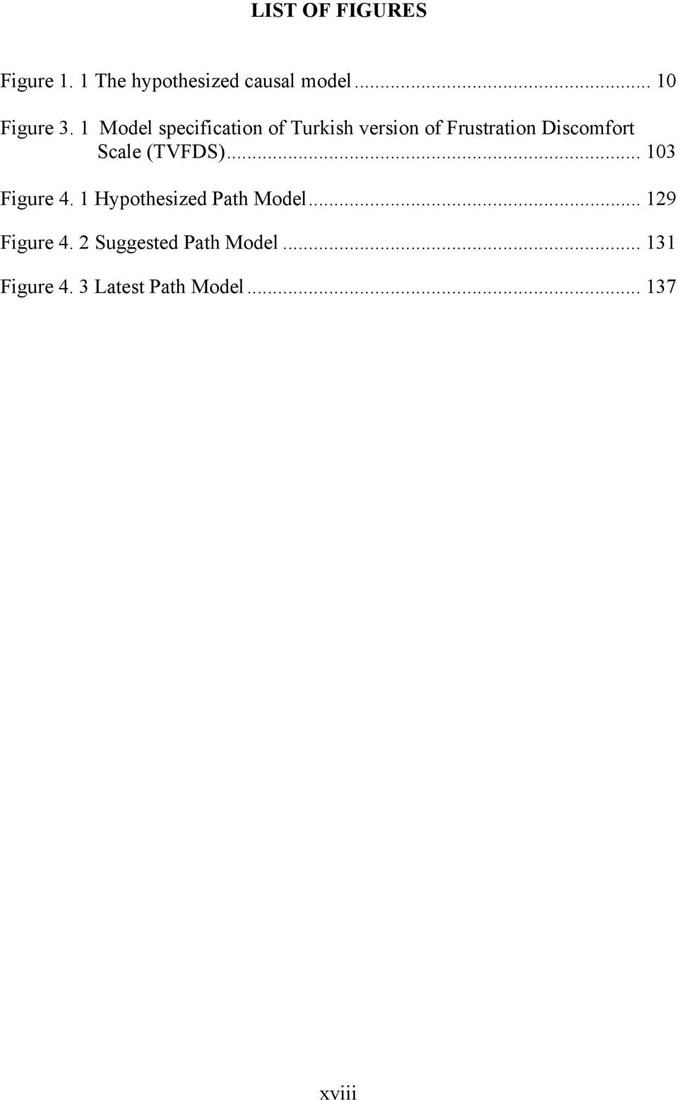 Scale (TVFDS)... 103 Figure 4. 1 Hypothesized Path Model... 129 Figure 4.