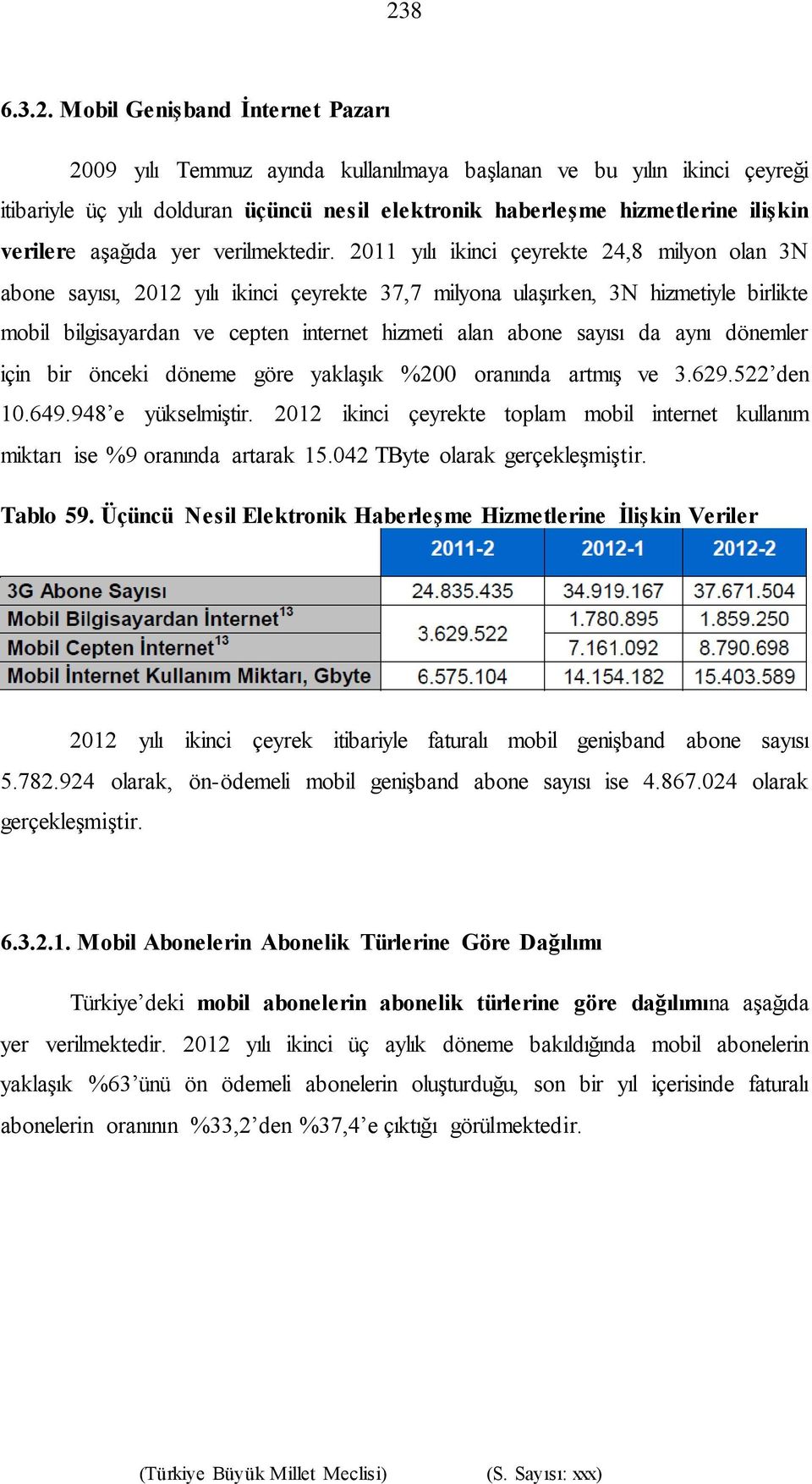 2011 yılı ikinci çeyrekte 24,8 milyon olan 3N abone sayısı, 2012 yılı ikinci çeyrekte 37,7 milyona ulaşırken, 3N hizmetiyle birlikte mobil bilgisayardan ve cepten internet hizmeti alan abone sayısı