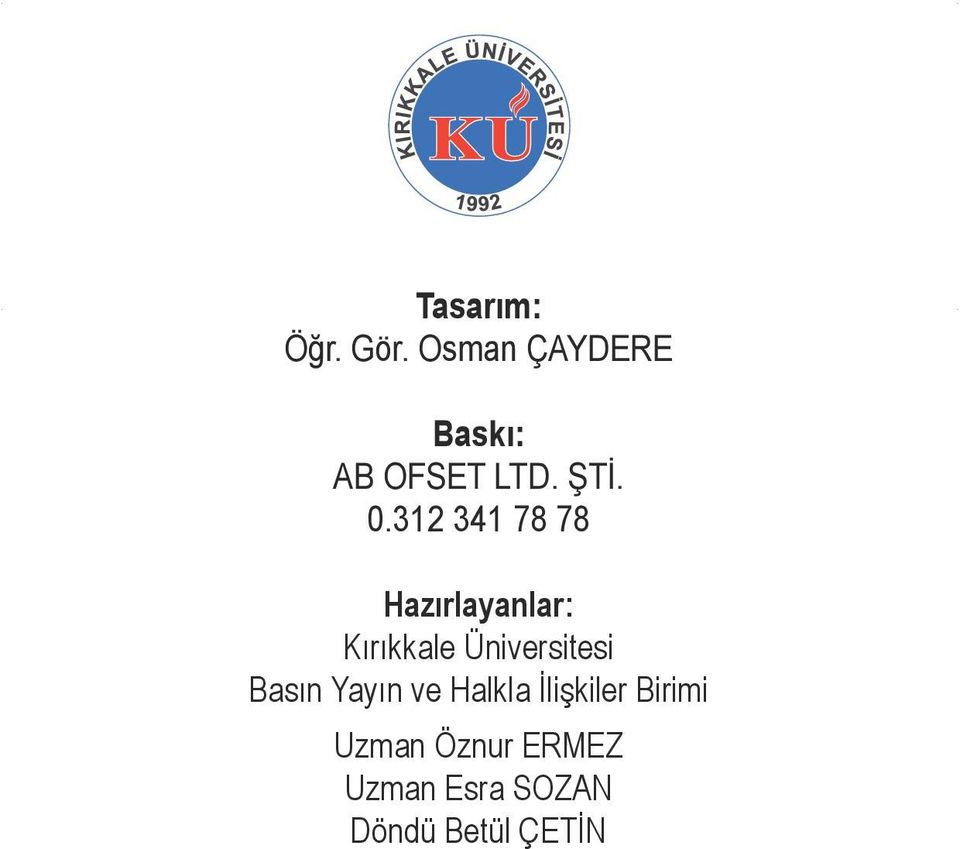 Baskı: AB OFSET :