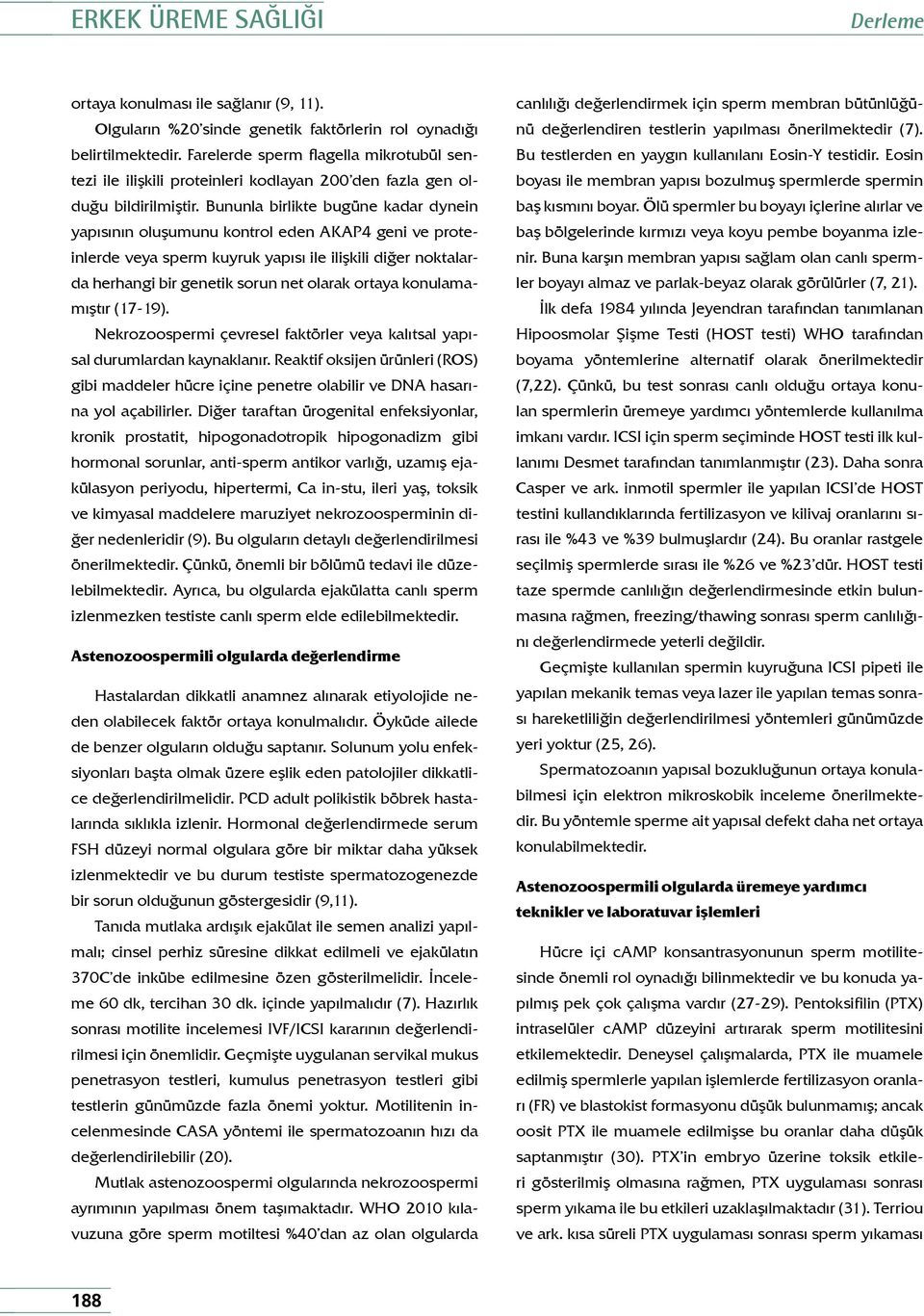 Bununla birlikte bugüne kadar dynein yapısının oluşumunu kontrol eden AKAP4 geni ve proteinlerde veya sperm kuyruk yapısı ile ilişkili diğer noktalarda herhangi bir genetik sorun net olarak ortaya