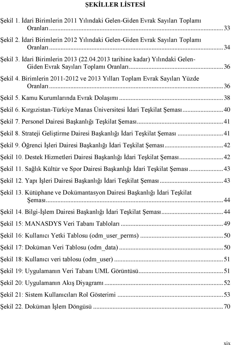 Birimlerin 2011-2012 ve 2013 Yılları Toplam Evrak Sayıları Yüzde Oranları... 36 Şekil 5. Kamu Kurumlarında Evrak Dolaşımı... 38 Şekil 6. Kırgızistan-Türkiye Manas Üniversitesi İdari Teşkilat Şeması.