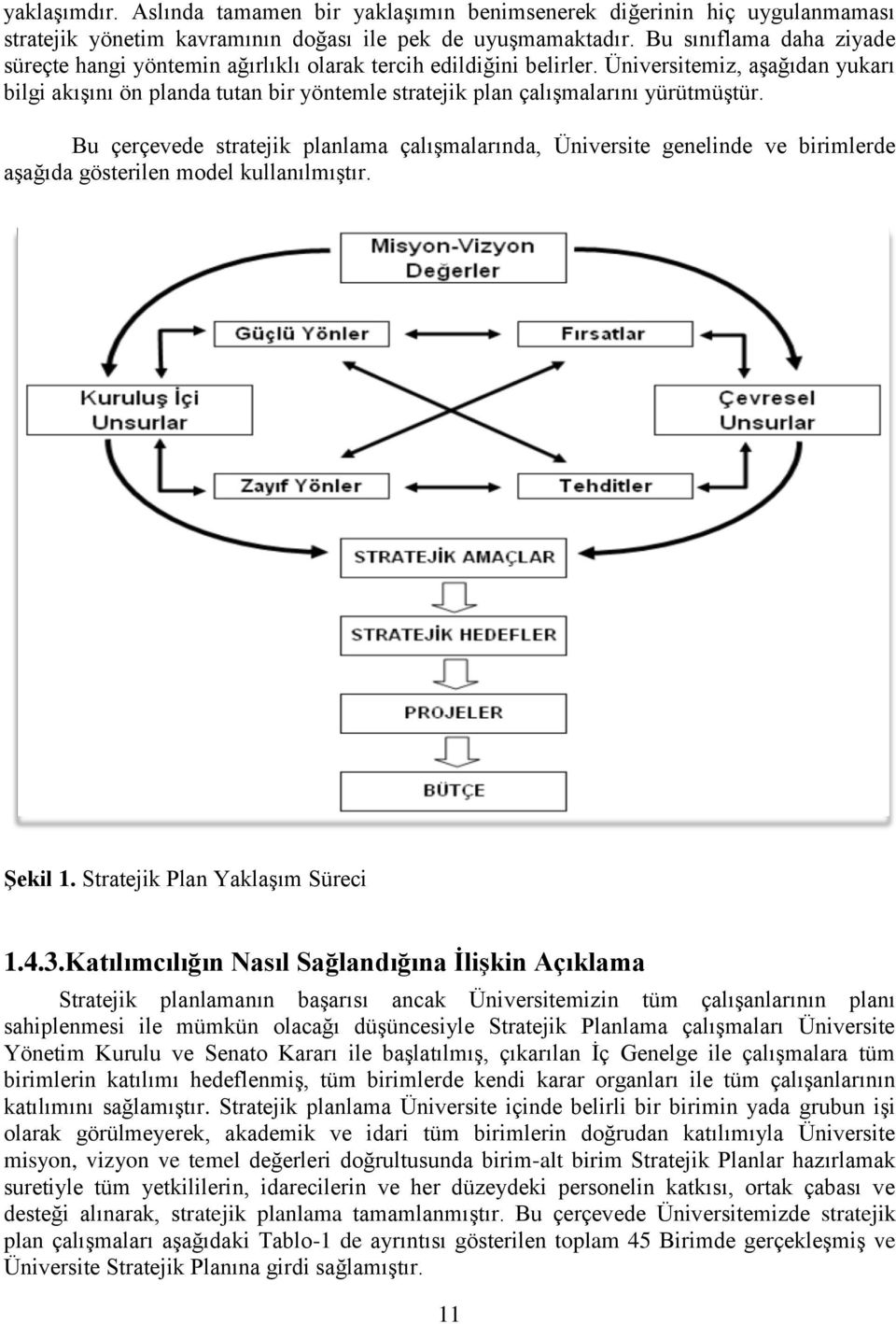 Üniversitemiz, aşağıdan yukarı bilgi akışını ön planda tutan bir yöntemle stratejik plan çalışmalarını yürütmüştür.