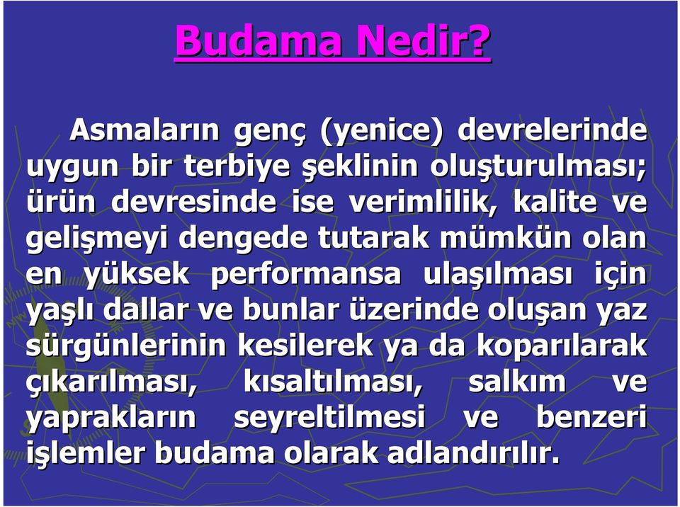 verimlilik, kalite ve gelişmeyi dengede tutarak mümkm mkün olan en yüksek y performansa ulaşı şılması için in