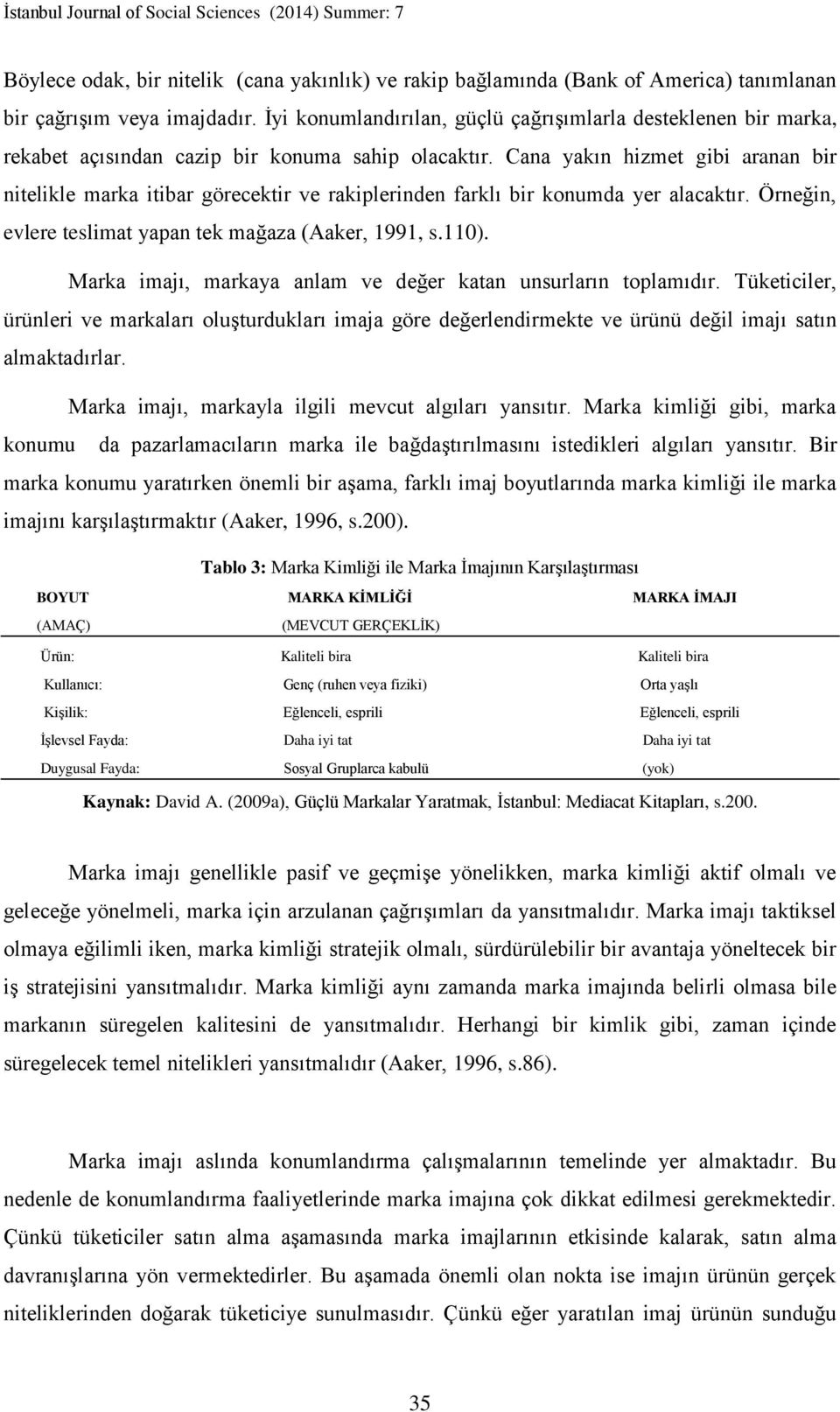 Cana yakın hizmet gibi aranan bir nitelikle marka itibar görecektir ve rakiplerinden farklı bir konumda yer alacaktır. Örneğin, evlere teslimat yapan tek mağaza (Aaker, 1991, s.110).