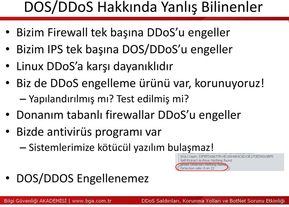 korunuyoruz! Yapılandırılmış mı? Test edilmiş mi?