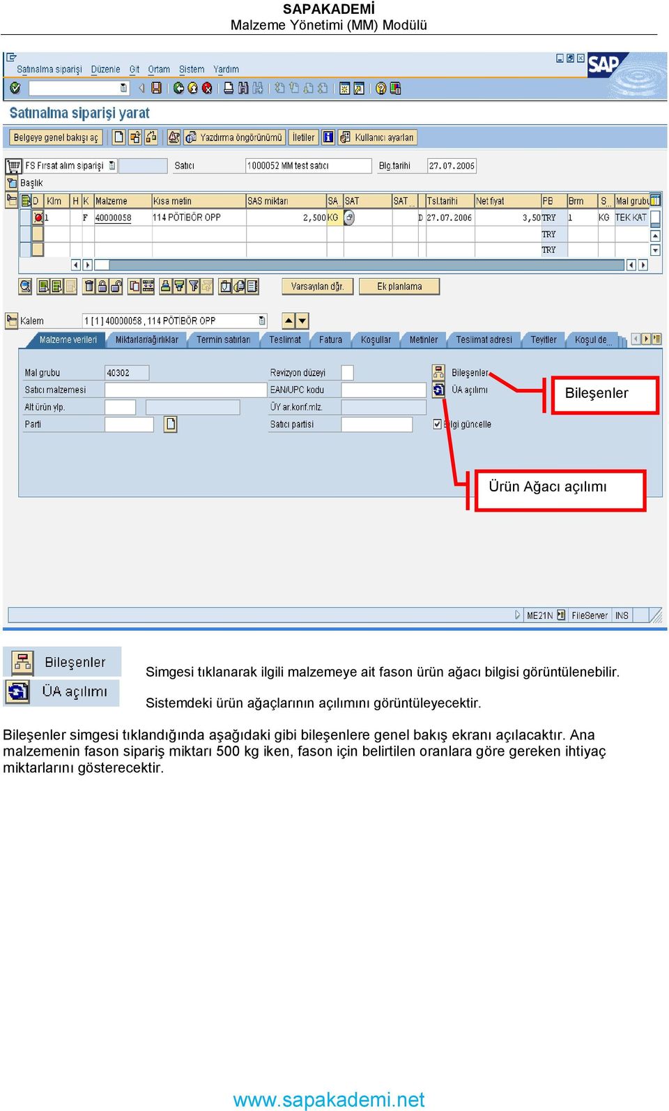 Bileşenler simgesi tıklandığında aşağıdaki gibi bileşenlere genel bakış ekranı açılacaktır.