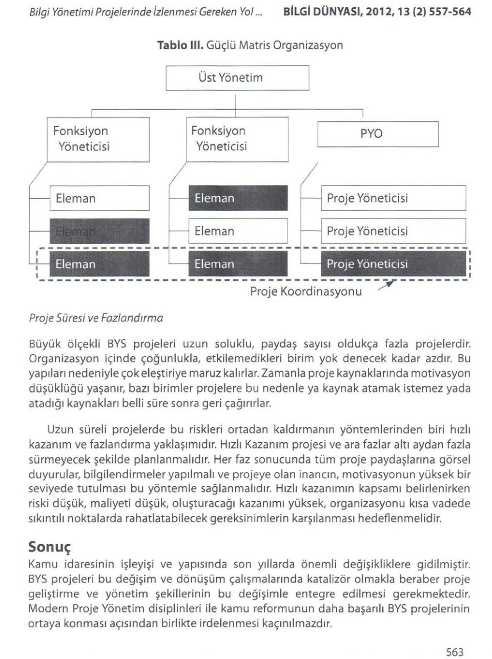 projeler uzun soluklu, paydaş sayısı oldukça fazla projelerdr. rganzasyon çnde çoğunlukla, etklemedkler brm yok denecek kadar azdır. Bu yapıları nedenyle çok eleştrye maruz kalırlar.