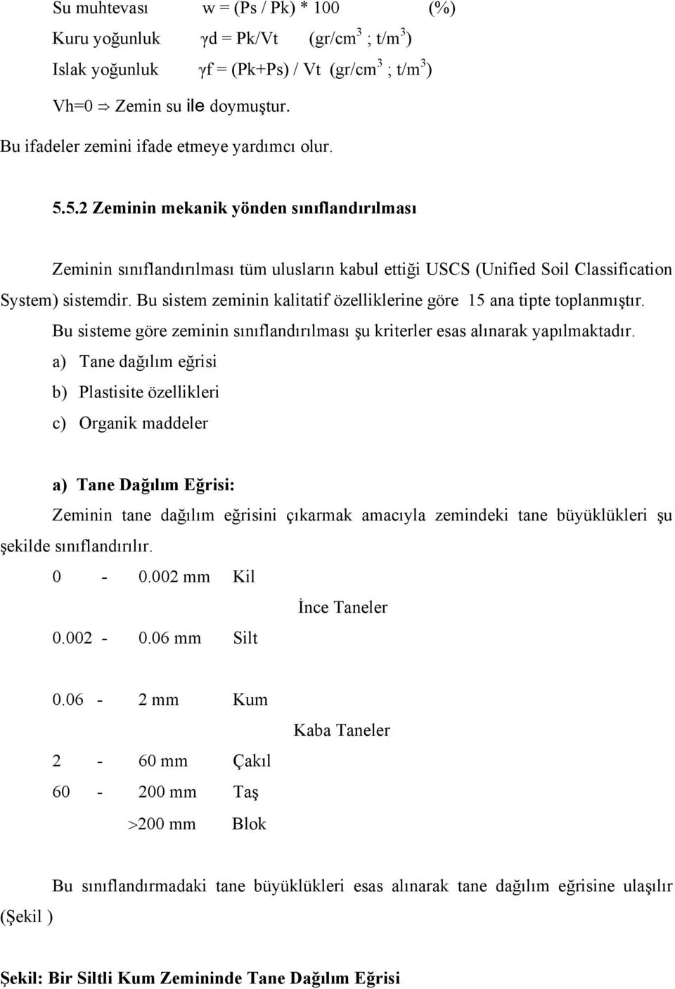 Bu sistem zeminin kalitatif özelliklerine göre 15 ana tipte toplanmıştır. Bu sisteme göre zeminin sınıflandırılması şu kriterler esas alınarak yapılmaktadır.