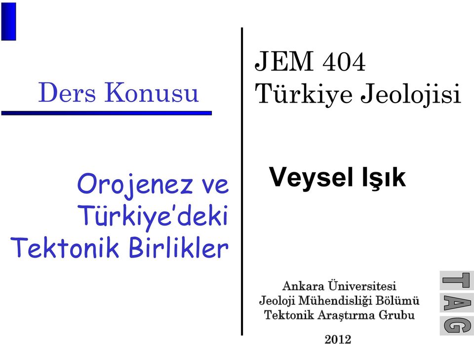 Birlikler Ankara Üniversitesi Jeoloji