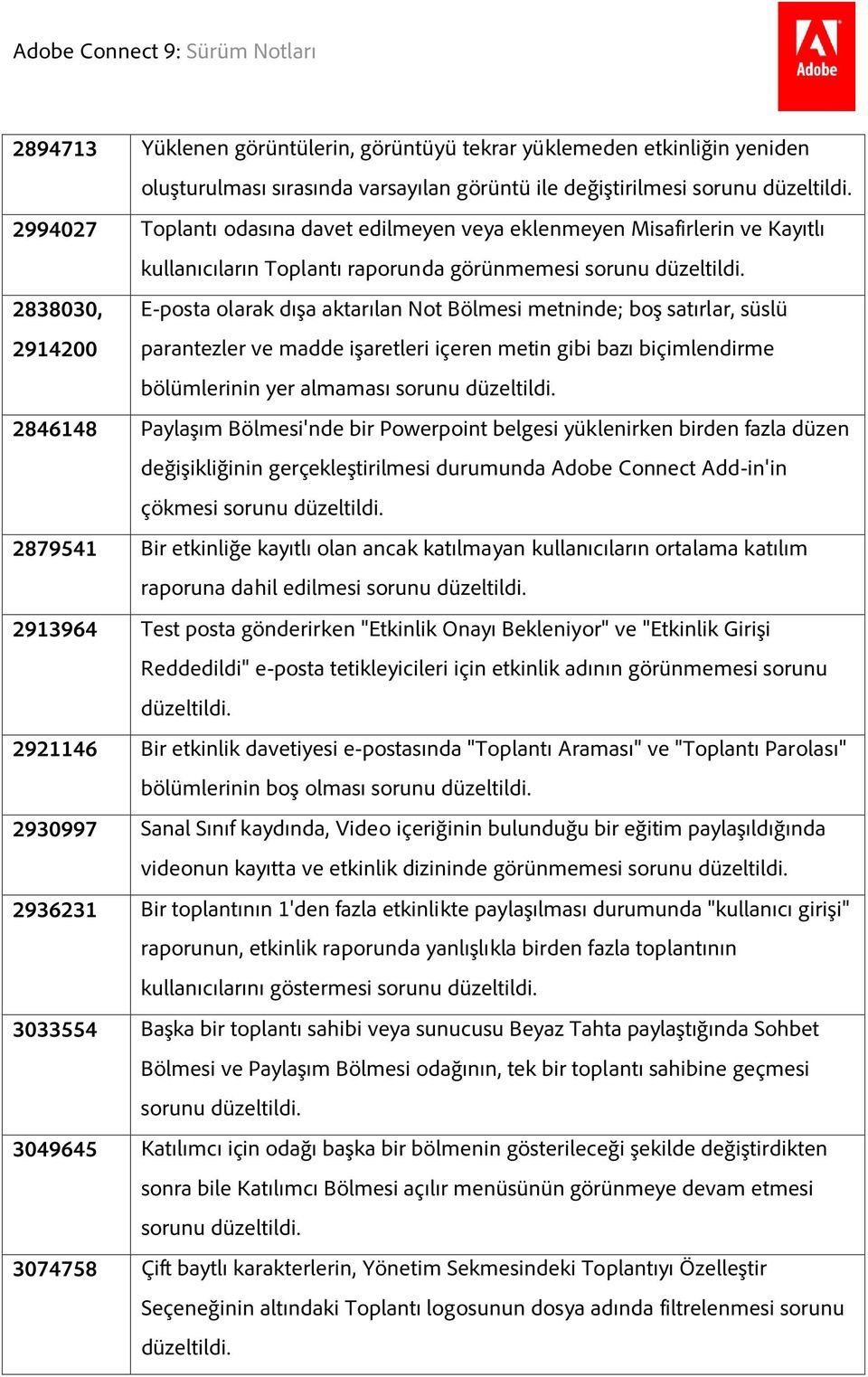 2838030, E-posta olarak dışa aktarılan Not Bölmesi metninde; boş satırlar, süslü 2914200 parantezler ve madde işaretleri içeren metin gibi bazı biçimlendirme bölümlerinin yer almaması sorunu