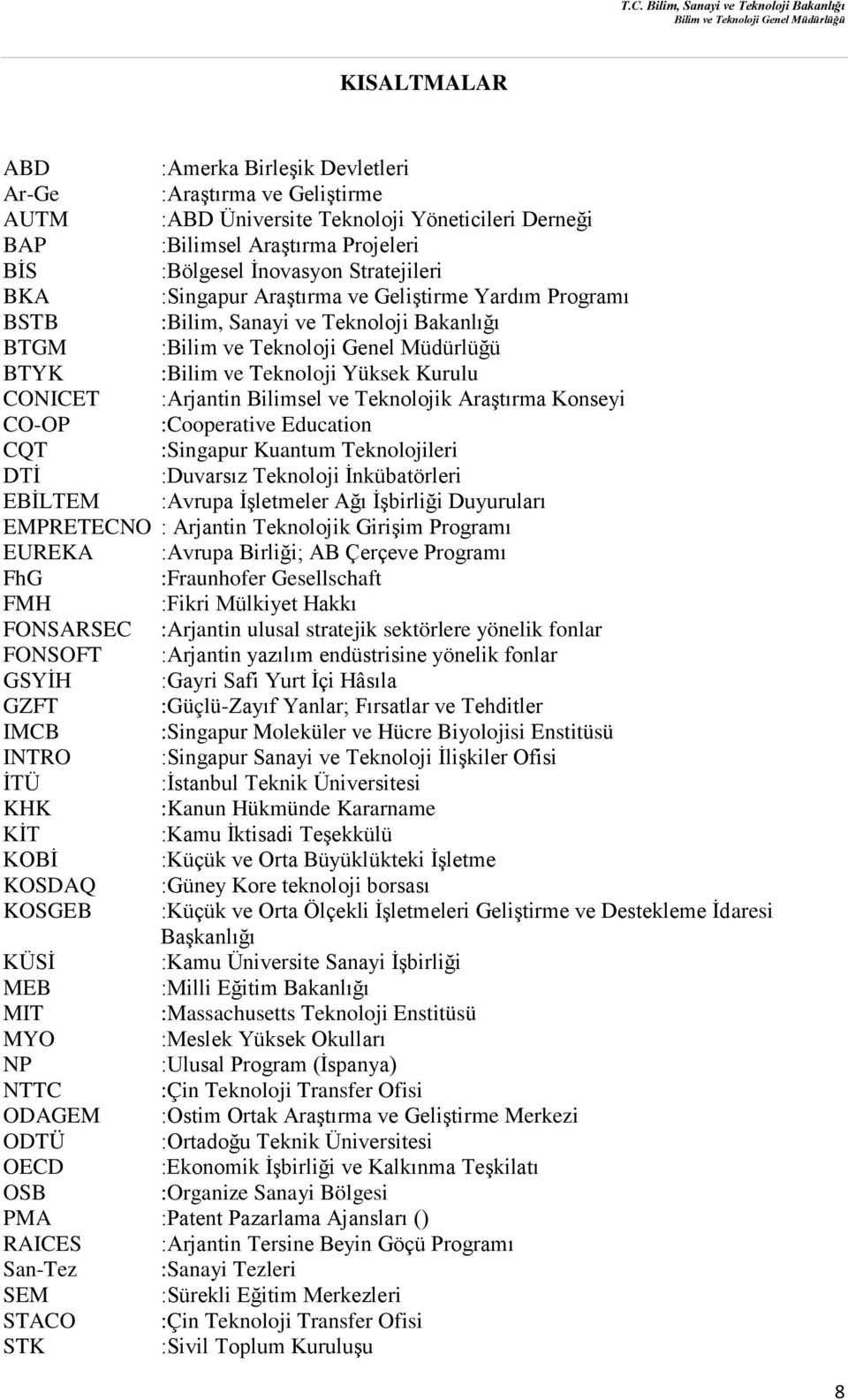 Konseyi CO-OP :Cooperative Education CQT :Singapur Kuantum Teknolojileri DTİ :Duvarsız Teknoloji İnkübatörleri EBİLTEM :Avrupa İşletmeler Ağı İşbirliği Duyuruları EMPRETECNO : Arjantin Teknolojik