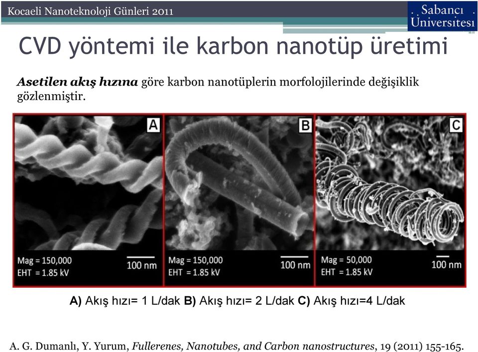 A) Akış hızı= 1 L/dak B) Akış hızı= 2 L/dak C) Akış hızı=4 L/dak A. G.