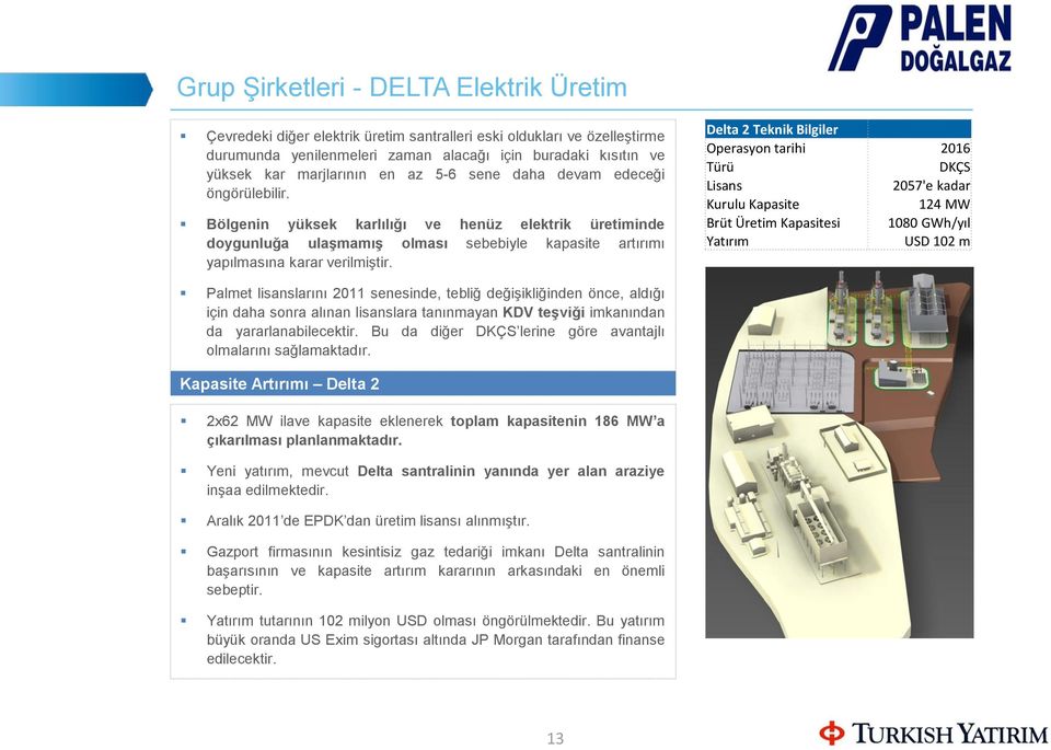 Bölgenin yüksek karlılığı ve henüz elektrik üretiminde doygunluğa ulaşmamış olması sebebiyle kapasite artırımı yapılmasına karar verilmiştir.