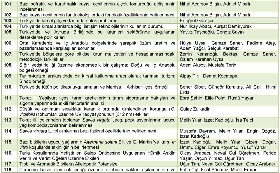 Türkiye de kırsal alanlarda bilgi iletişim teknolojilerinin kullanım durumu Nur İlkay Abacı, Kürşat Demiryürek 105.