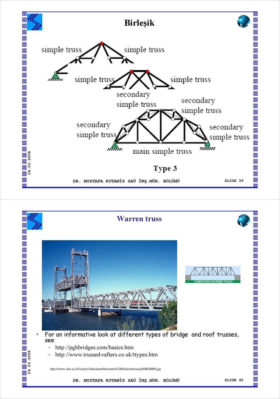 roof trusses, see http://pghbridges.com/basics.htm http://www.trussed-rafters.co.uk/ttypes.