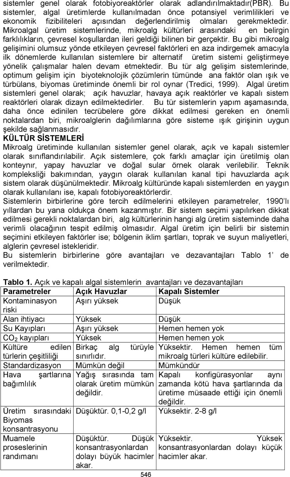 Mikroalgal üretim sistemlerinde, mikroalg kültürleri arasındaki en belirgin farklılıkların, çevresel koşullardan ileri geldiği bilinen bir gerçektir.