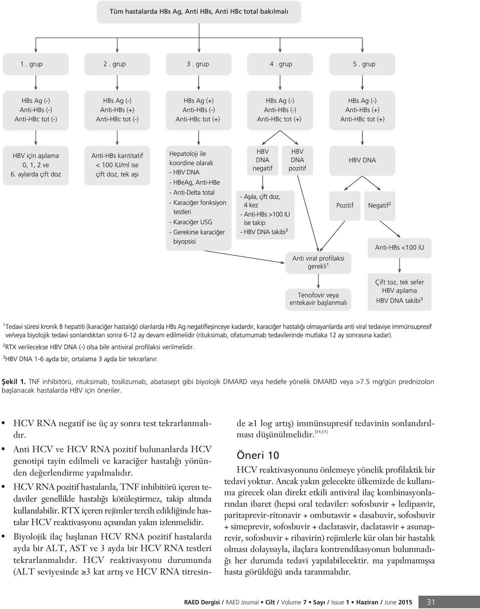 HCV RNA pozitif hastalarda, TNF inhibitörü içeren tedaviler genellikle hastal kötülefltirmez, takip alt nda kullan labilir.